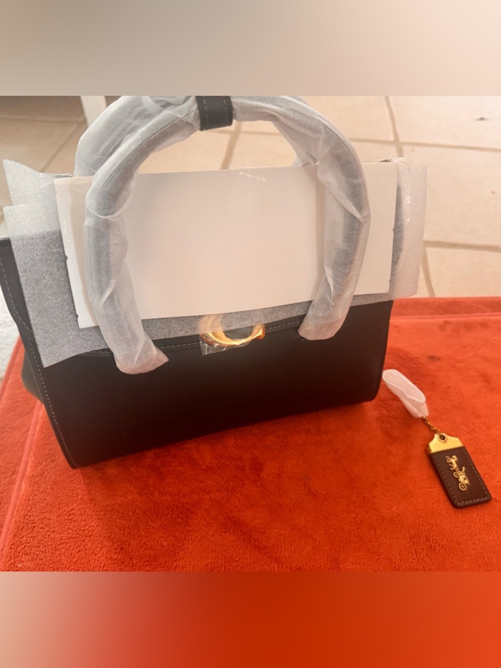 Coach Bloom Carryall CP119 Black Satchel with Gold Accents - Picture 16 of 17